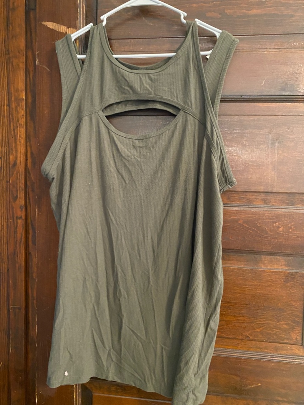 TORRID Olive Cutout Tank Top